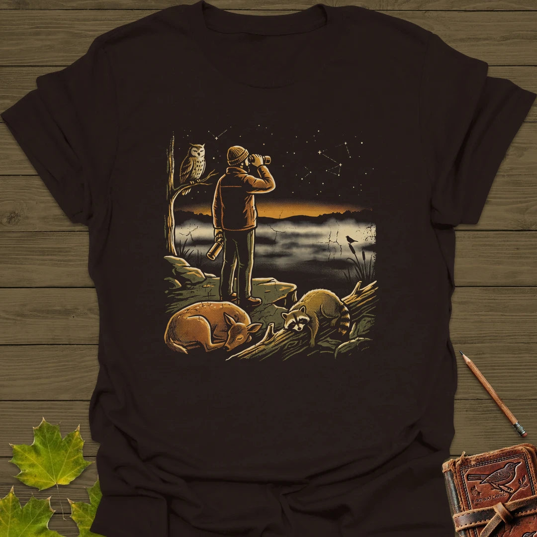 Dawn Birding T-Shirt Dark Chocolate