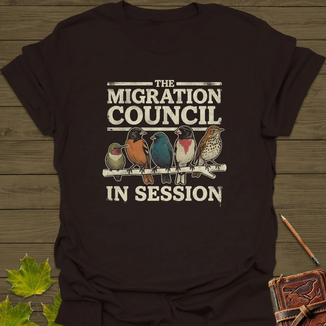 Council Meeting T-Shirt Dark Chocolate
