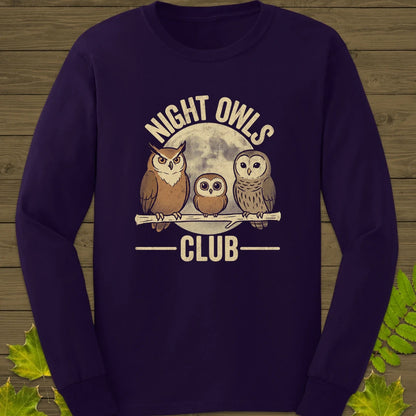 Night Owls Club Long Sleeve Purple