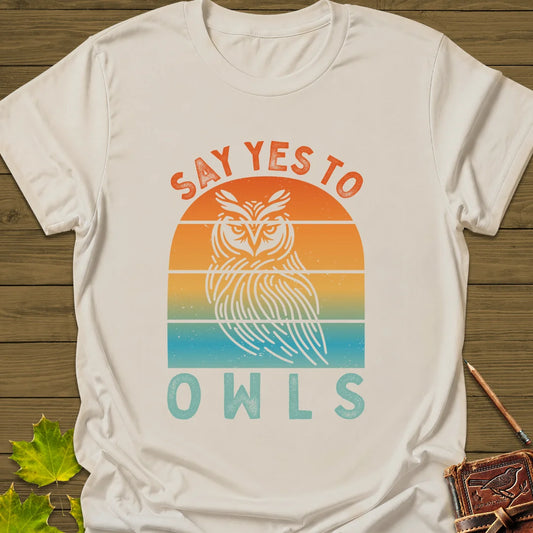 Yes To Owls T-Shirt in Natural