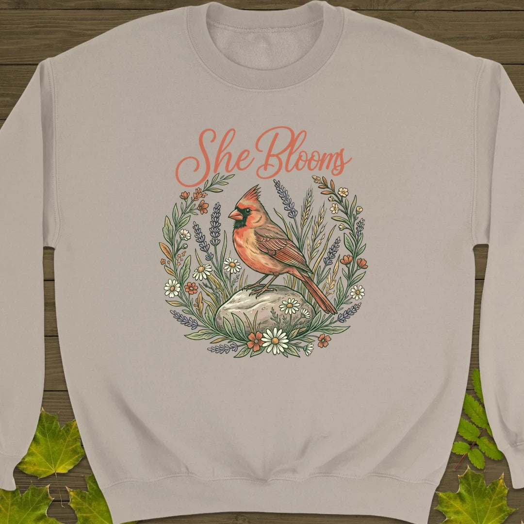 She Blooms Sweatshirt Sand