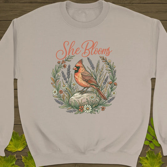 She Blooms Sweatshirt Sand