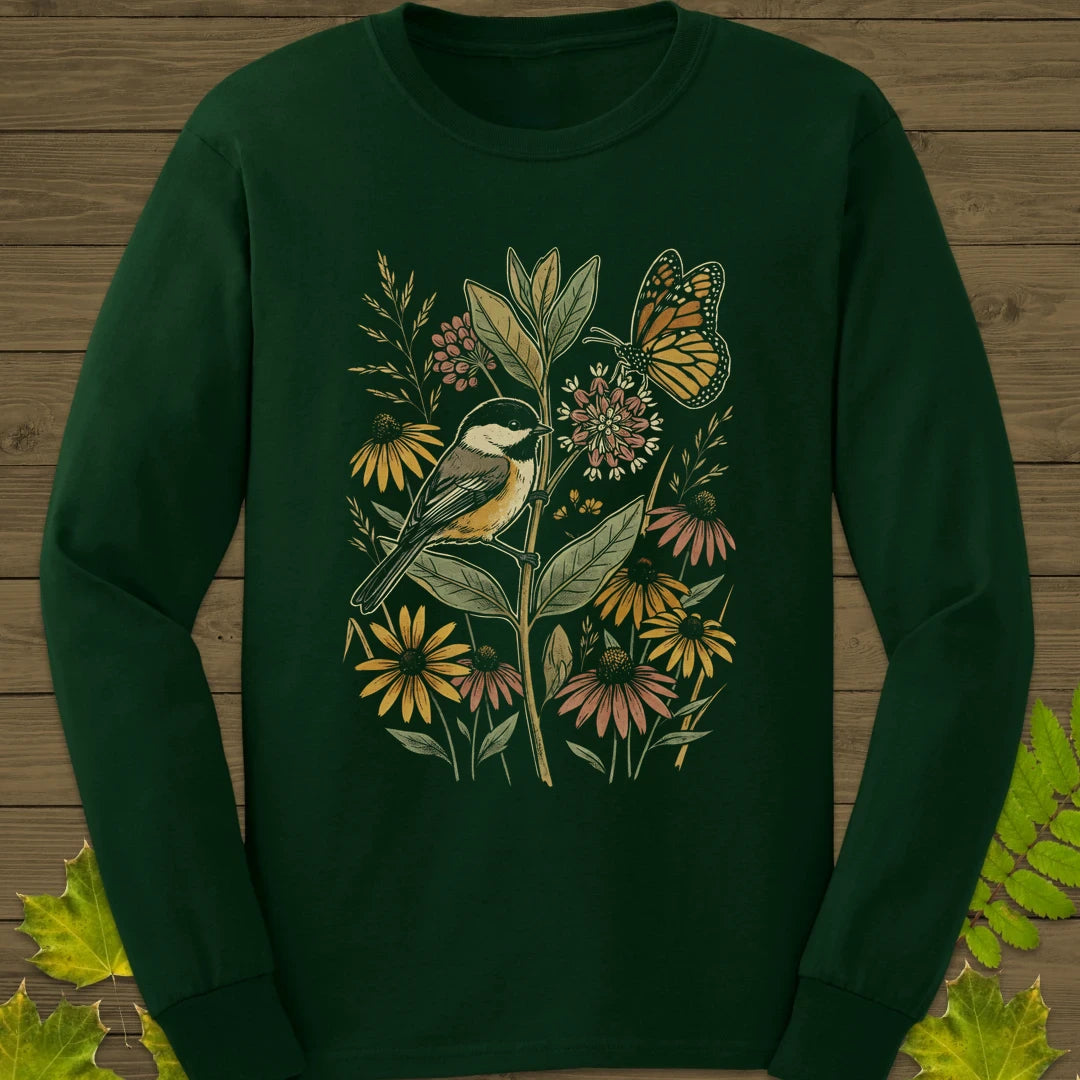 Garden Visitors Long Sleeve Forest Green