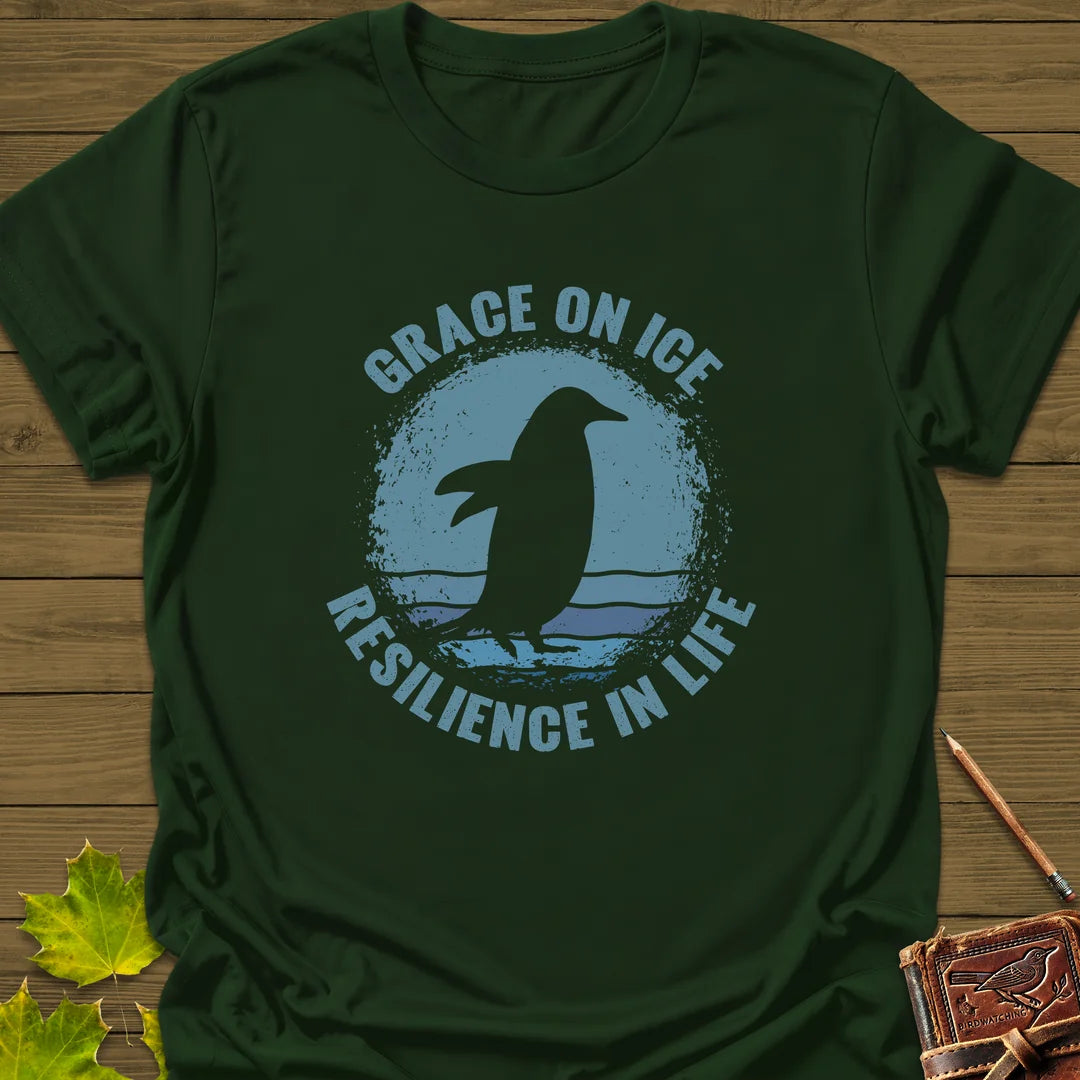 Grace on Ice T-Shirt in Forest Green