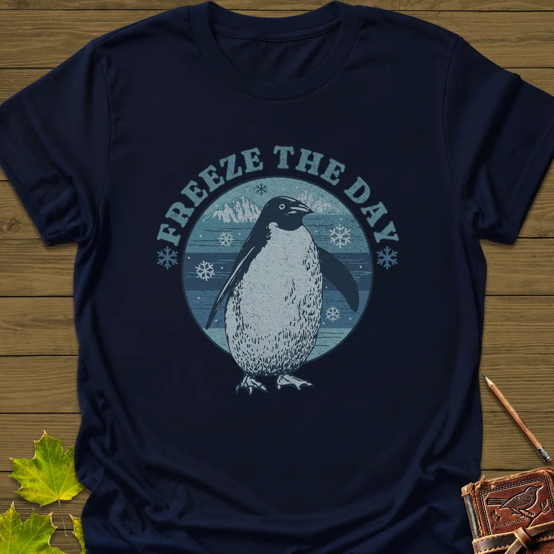 Freeze The Day T-Shirt in Navy