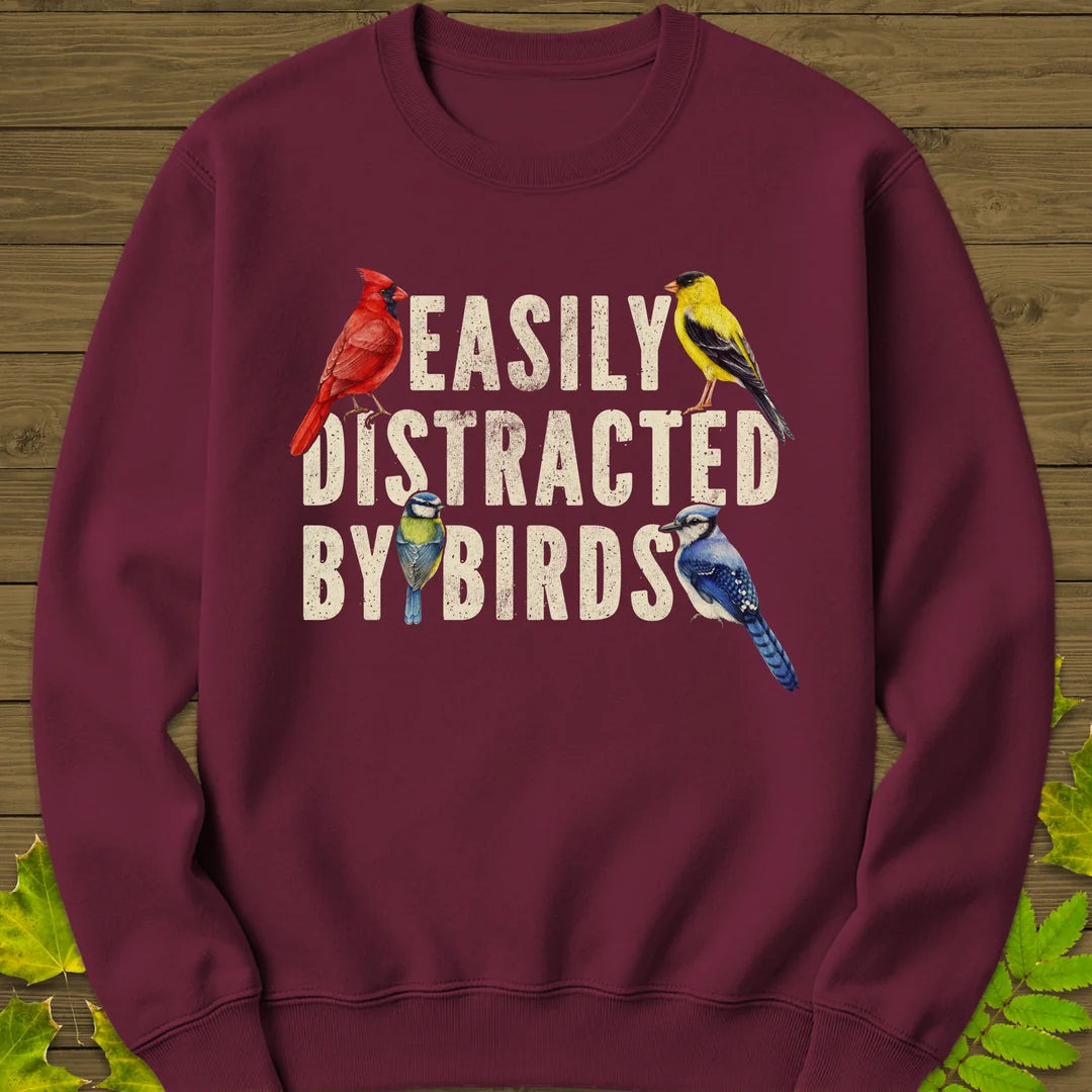 Easily Distracted Sweatshirt in Maroon