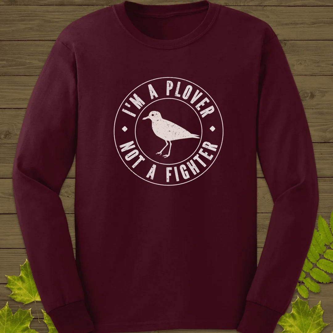 Plover Not Fighter Long Sleeve in Maroon