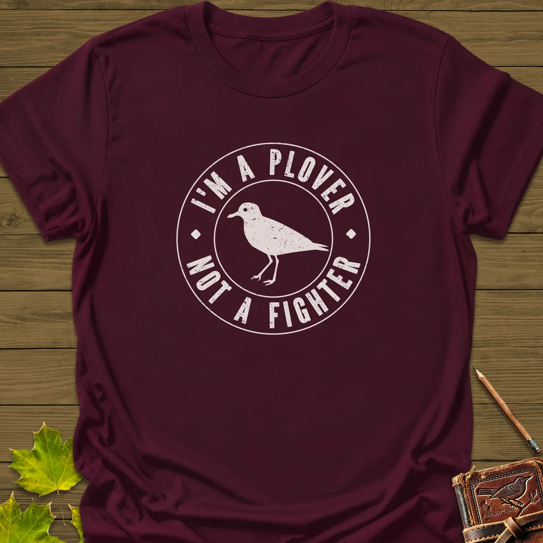 Plover Not Fighter T-Shirt in Maroon