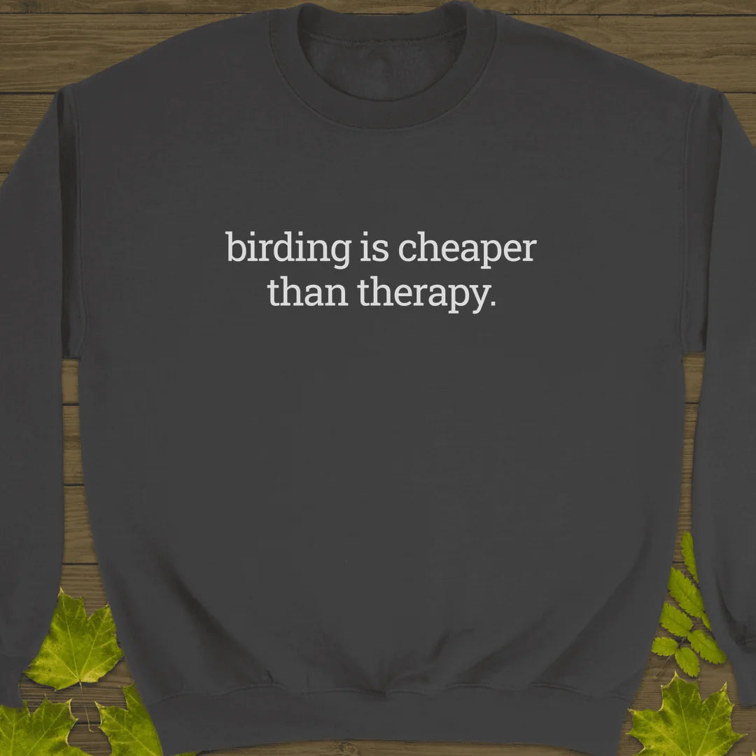 Birding Therapy Sweatshirt in Charcoal