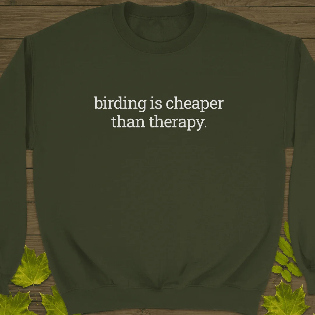 Birding Therapy Sweatshirt in Military Green