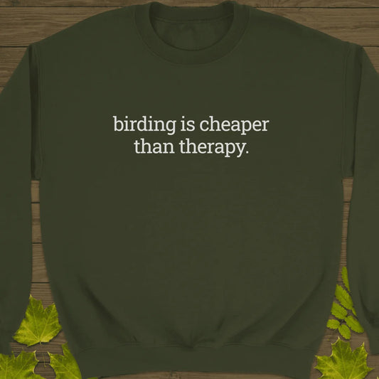 Birding Therapy Sweatshirt in Military Green