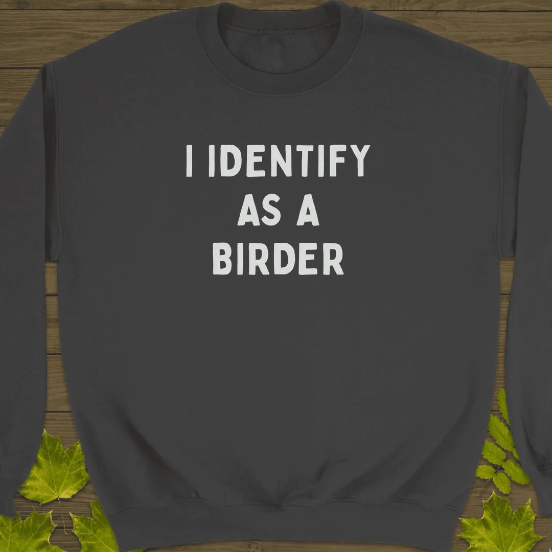 Identify As A Birder Sweatshirt in Charcoal