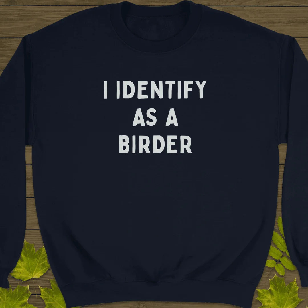 Identify As A Birder Sweatshirt in Navy