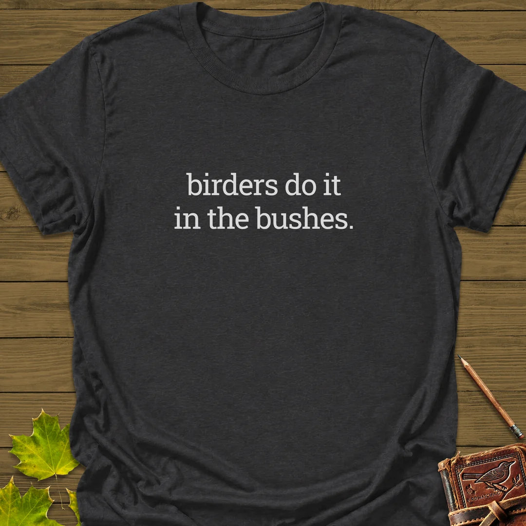 Birders In Bushes T-Shirt in Dark Heather