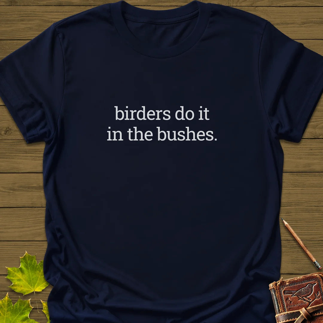Birders In Bushes T-Shirt in Navy
