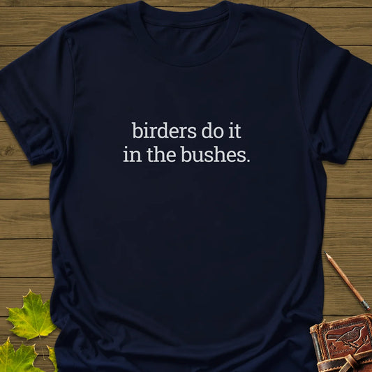 Birders In Bushes T-Shirt in Navy