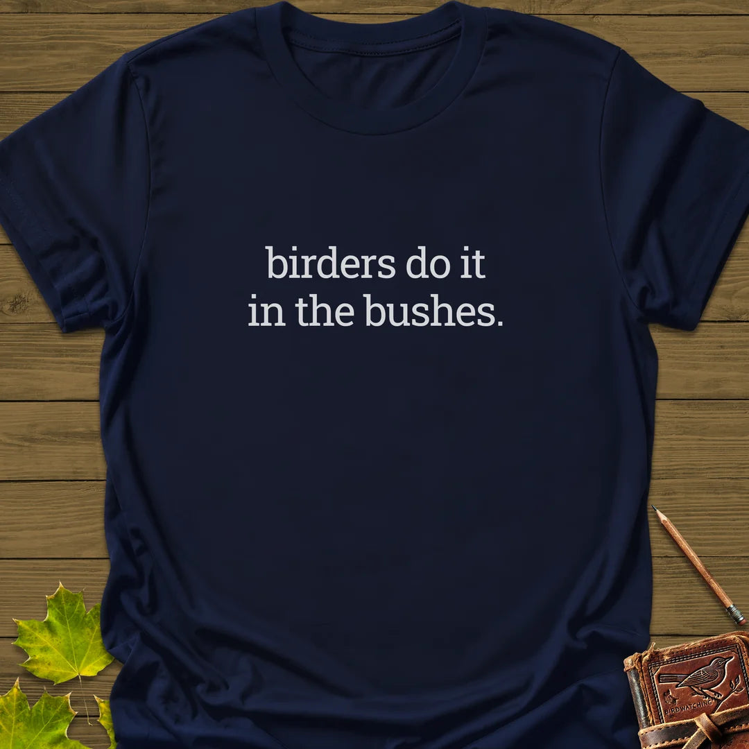 Birders In Bushes T-Shirt in Navy
