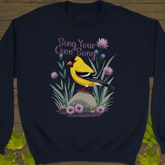 Sing Your Song Goldfinch Sweatshirt Navy