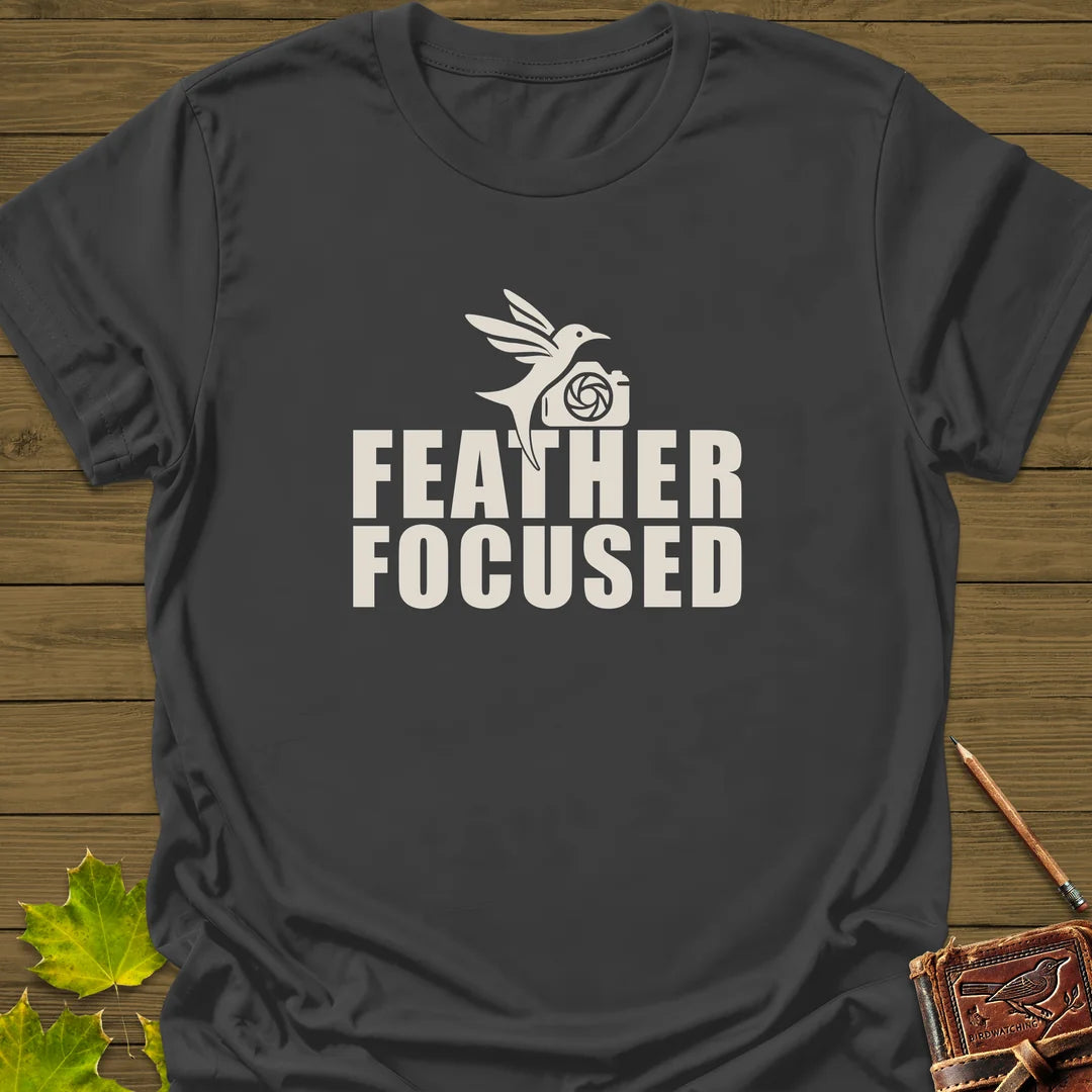 Feather Focused T-Shirt in Charcoal