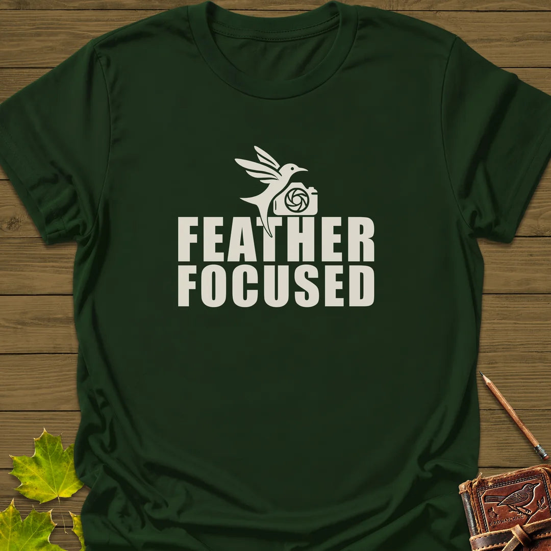 Feather Focused T-Shirt in Forest Green