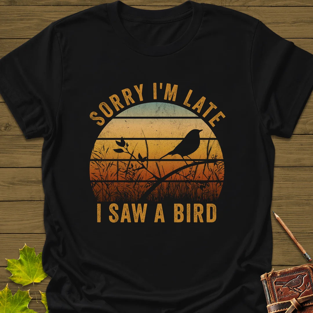 Sorry I'm Late T-Shirt in Black