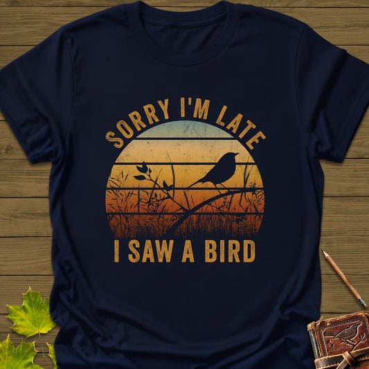 Sorry I'm Late T-Shirt in Navy