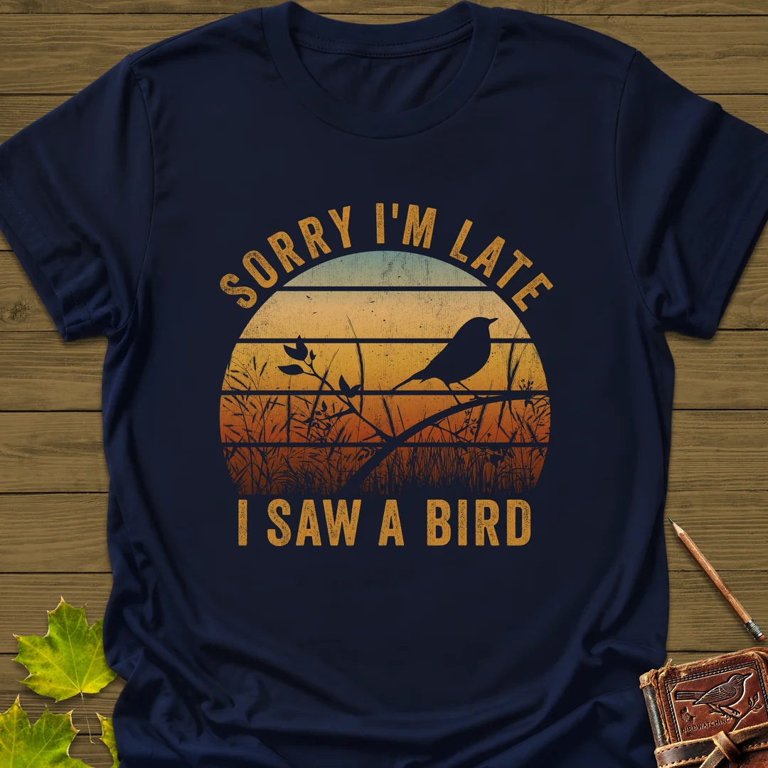 Sorry I'm Late T-Shirt in Navy