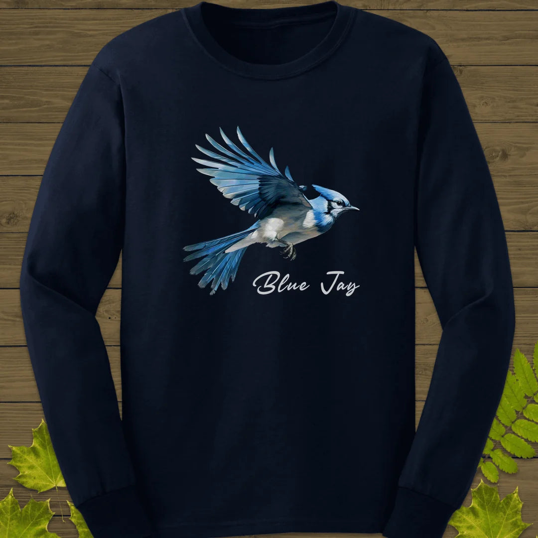 Flying Blue Jay Long Sleeve in Navy