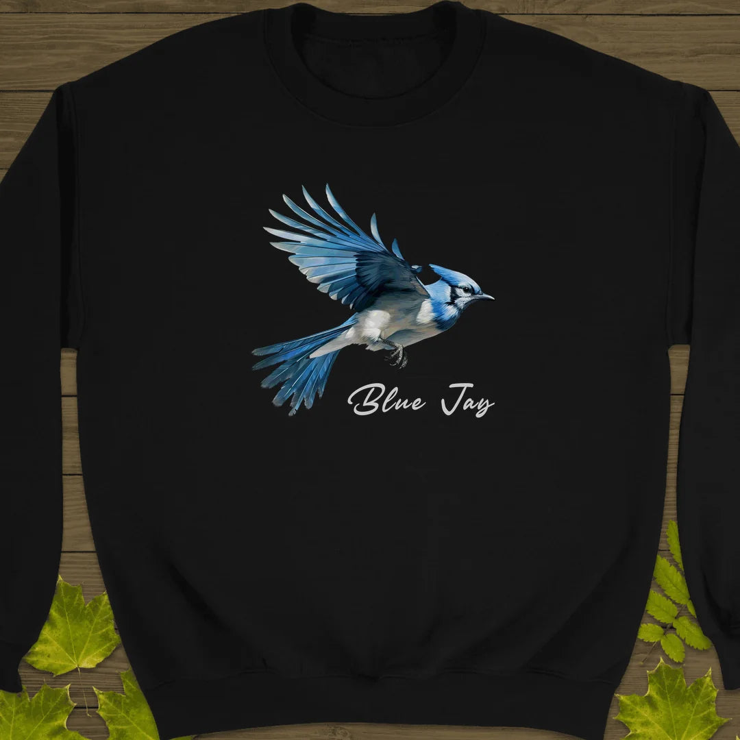 Flying Blue Jay Sweatshirt in Black