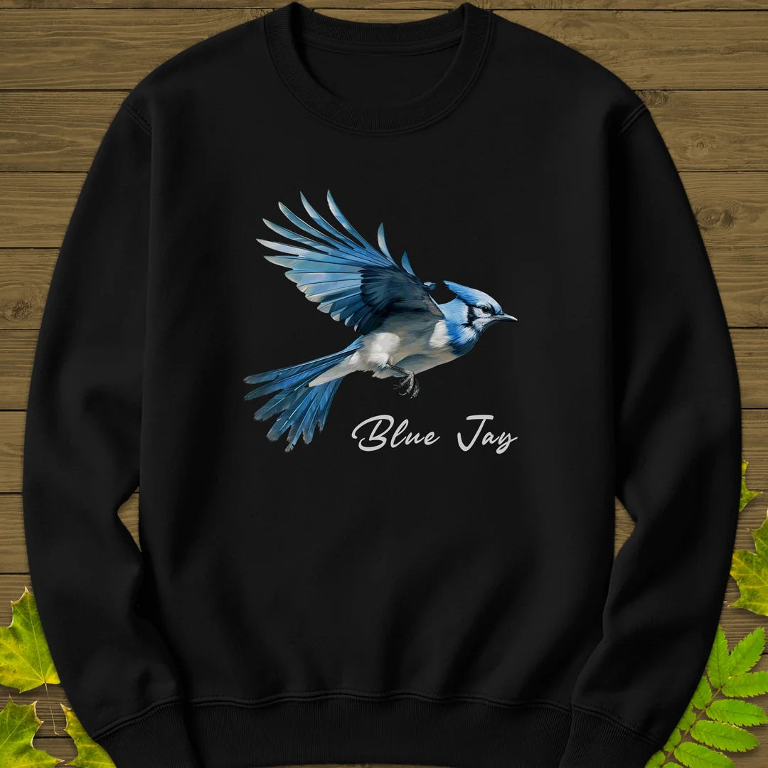 Flying Blue Jay Sweatshirt in Black