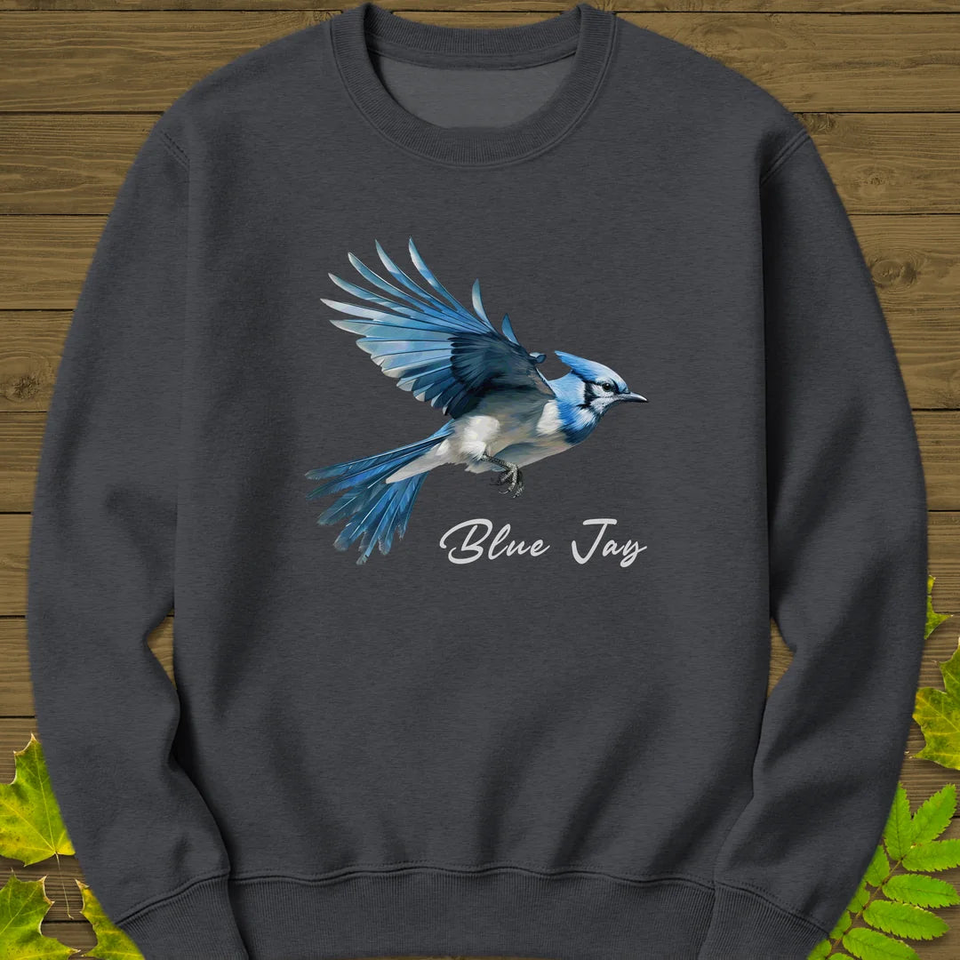 Flying Blue Jay Sweatshirt in Dark Heather