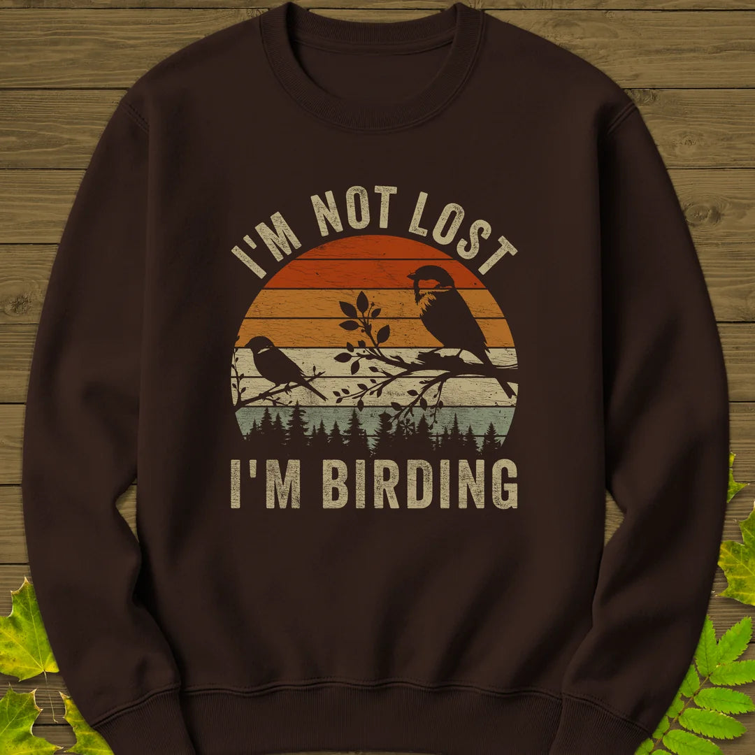 Not Lost, Birding Sweatshirt in Dark Chocolate