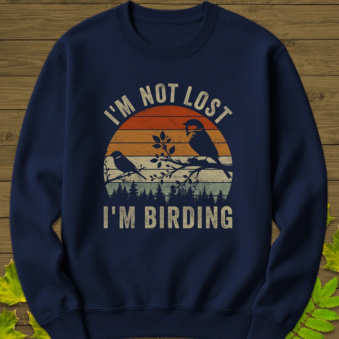 Not Lost, Birding Sweatshirt in Navy