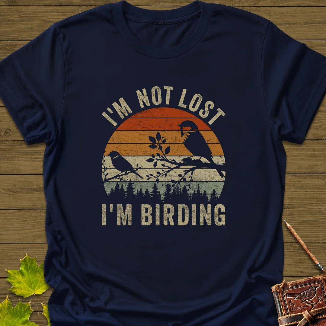 Not Lost, Birding T-Shirt in Navy