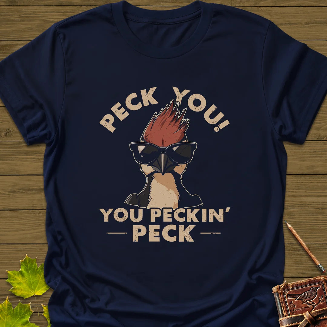 Peck You T-Shirt in Navy