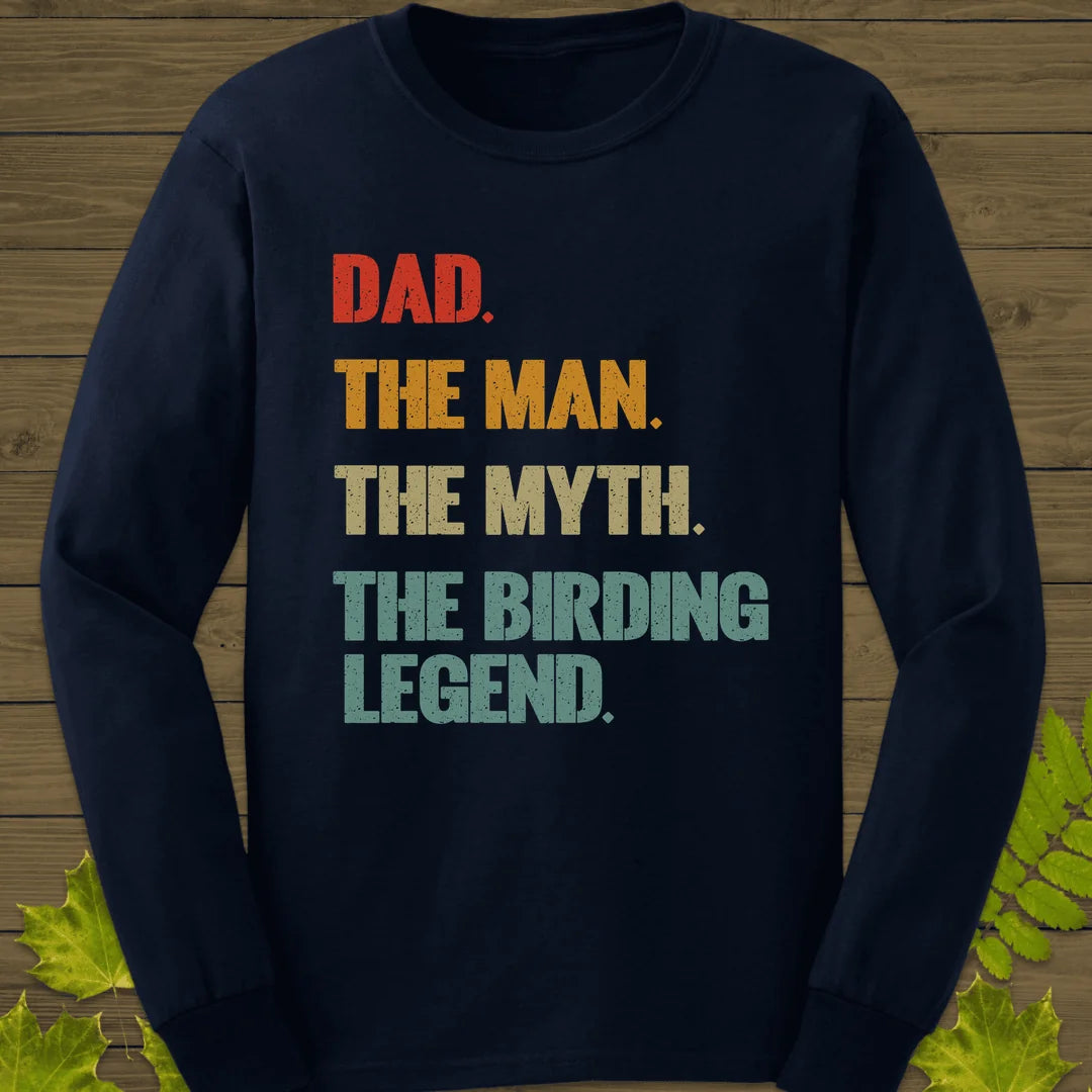 Dad, Birding Legend Long Sleeve in Navy