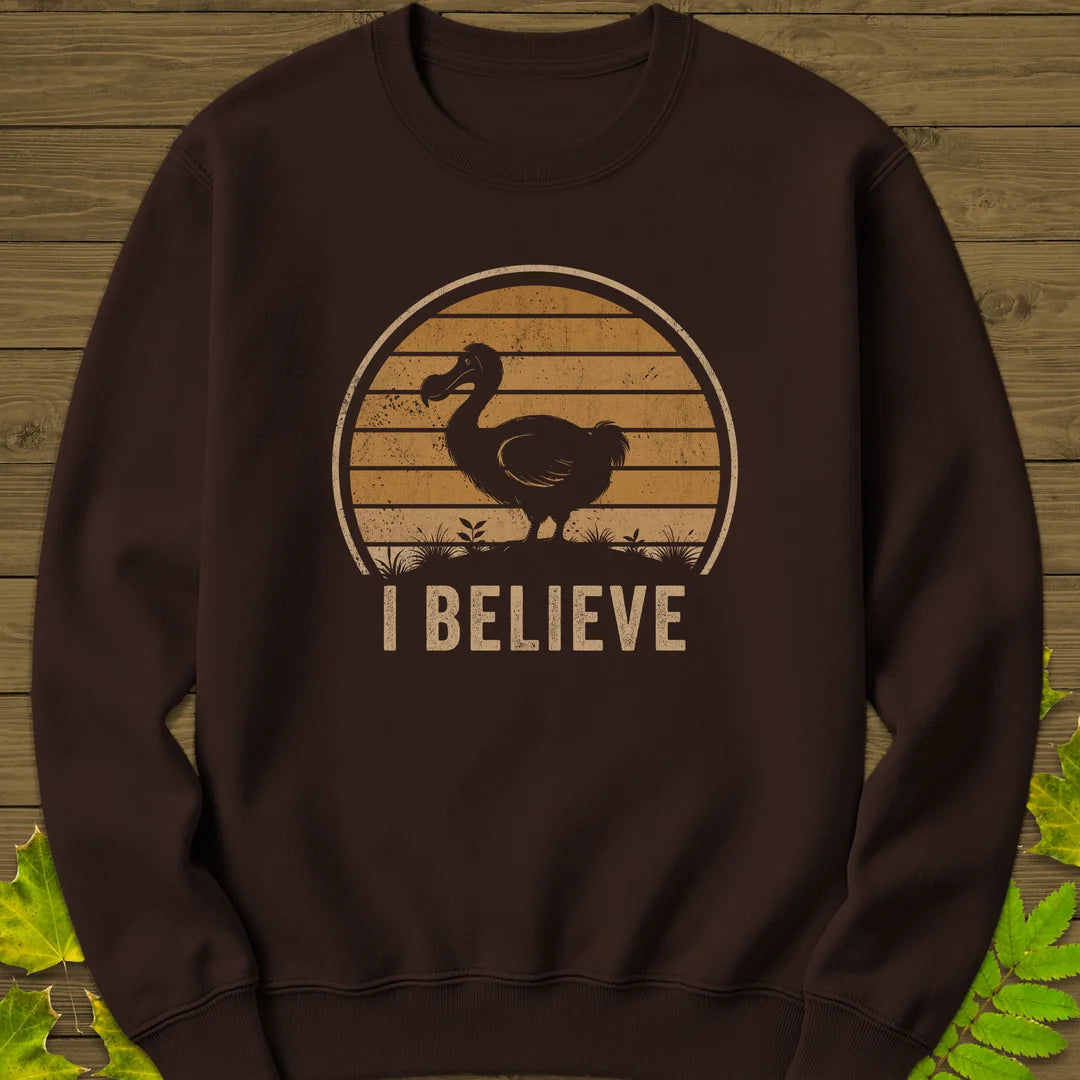 I Believe Dodo Sweatshirt in Dark Chocolate