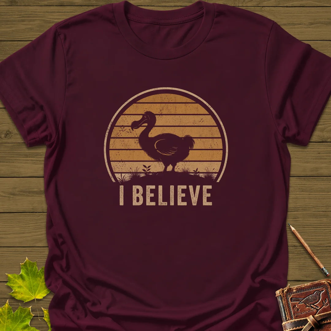 I Believe Dodo T-Shirt in Maroon