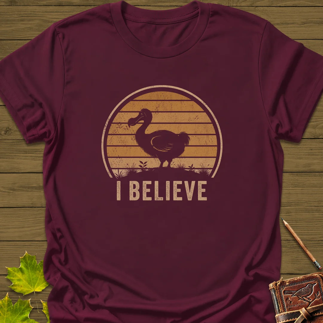 I Believe Dodo T-Shirt in Maroon