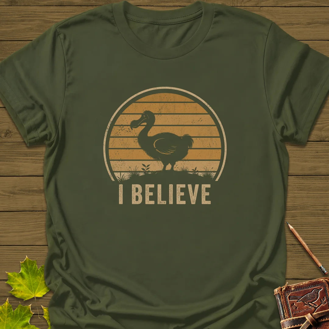 I Believe Dodo T-Shirt in Military Green