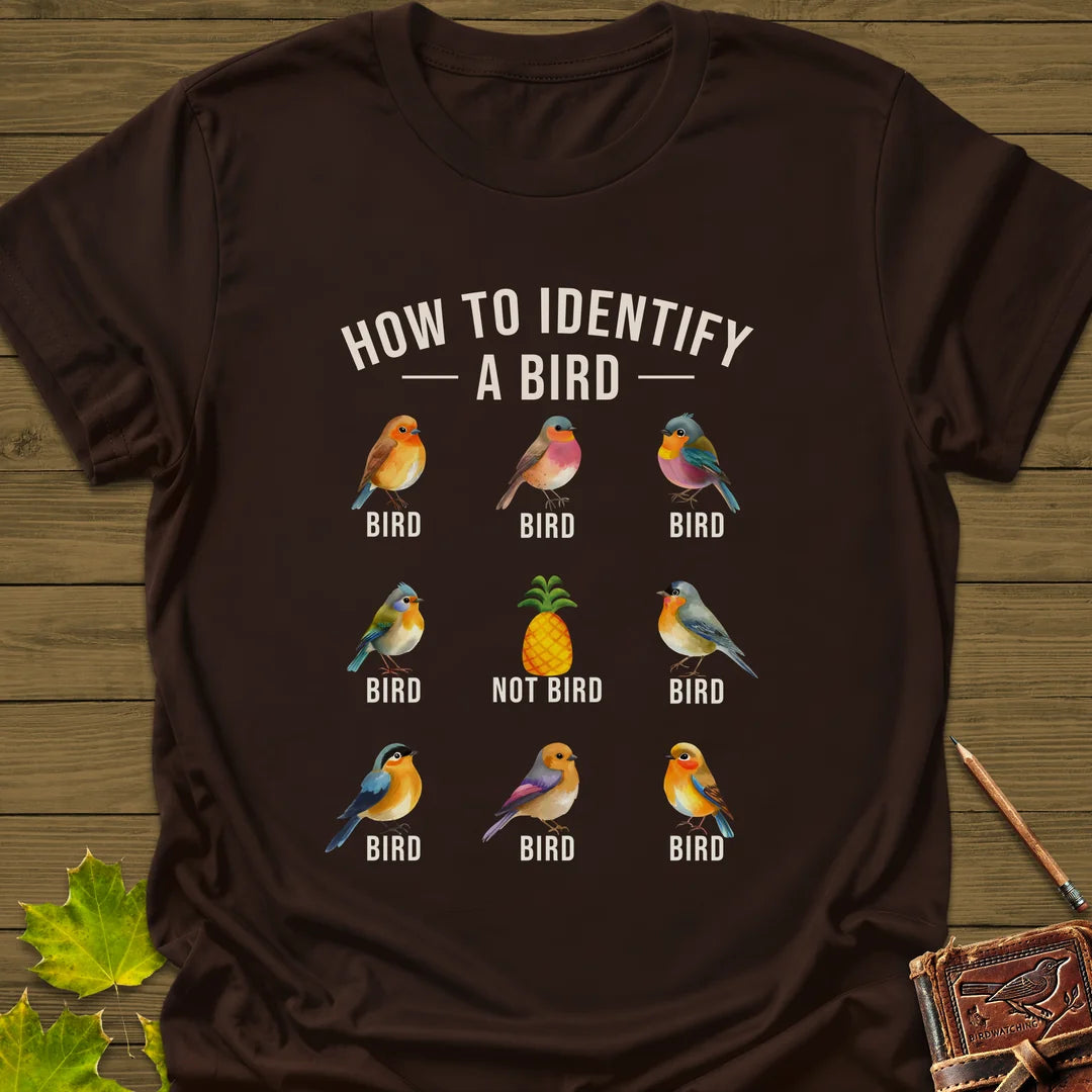 Identify A Bird T-Shirt in Dark Chocolate