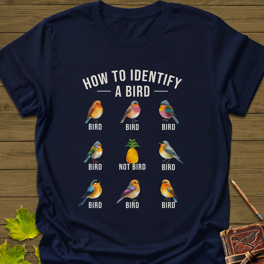 Identify A Bird T-Shirt in Navy