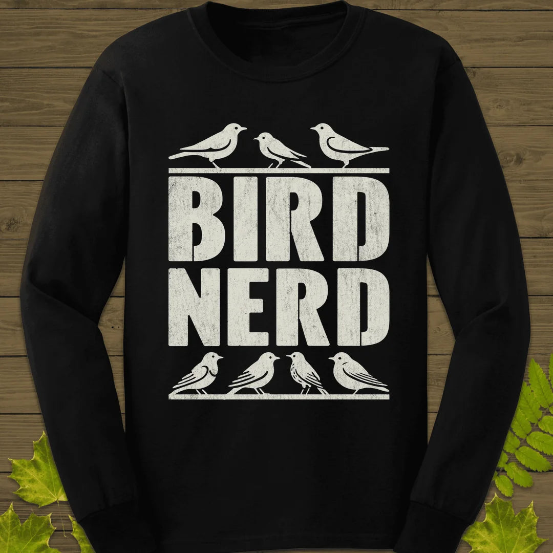 Bird Nerd Long Sleeve in Black