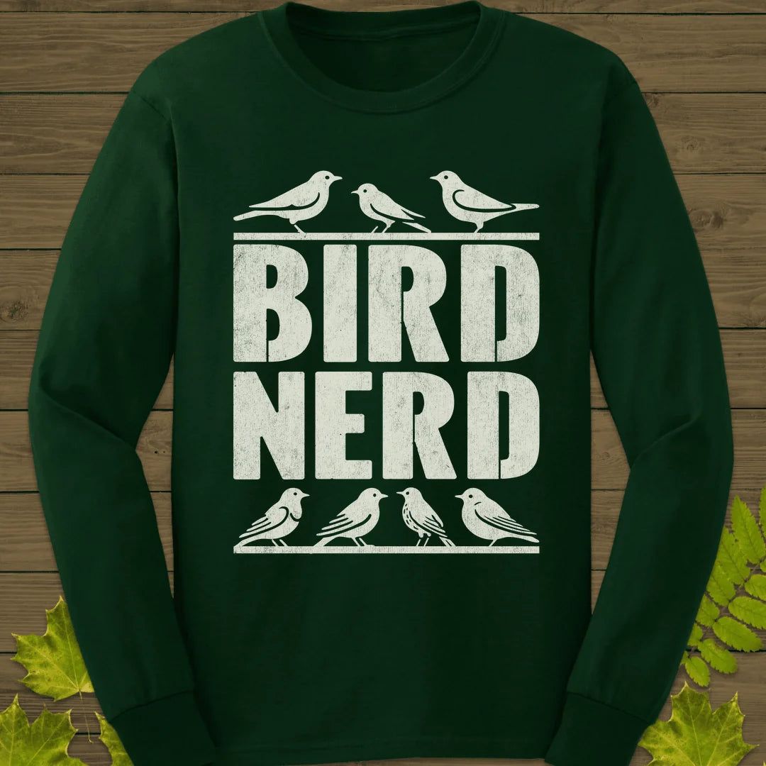 Bird Nerd Long Sleeve in Forest Green