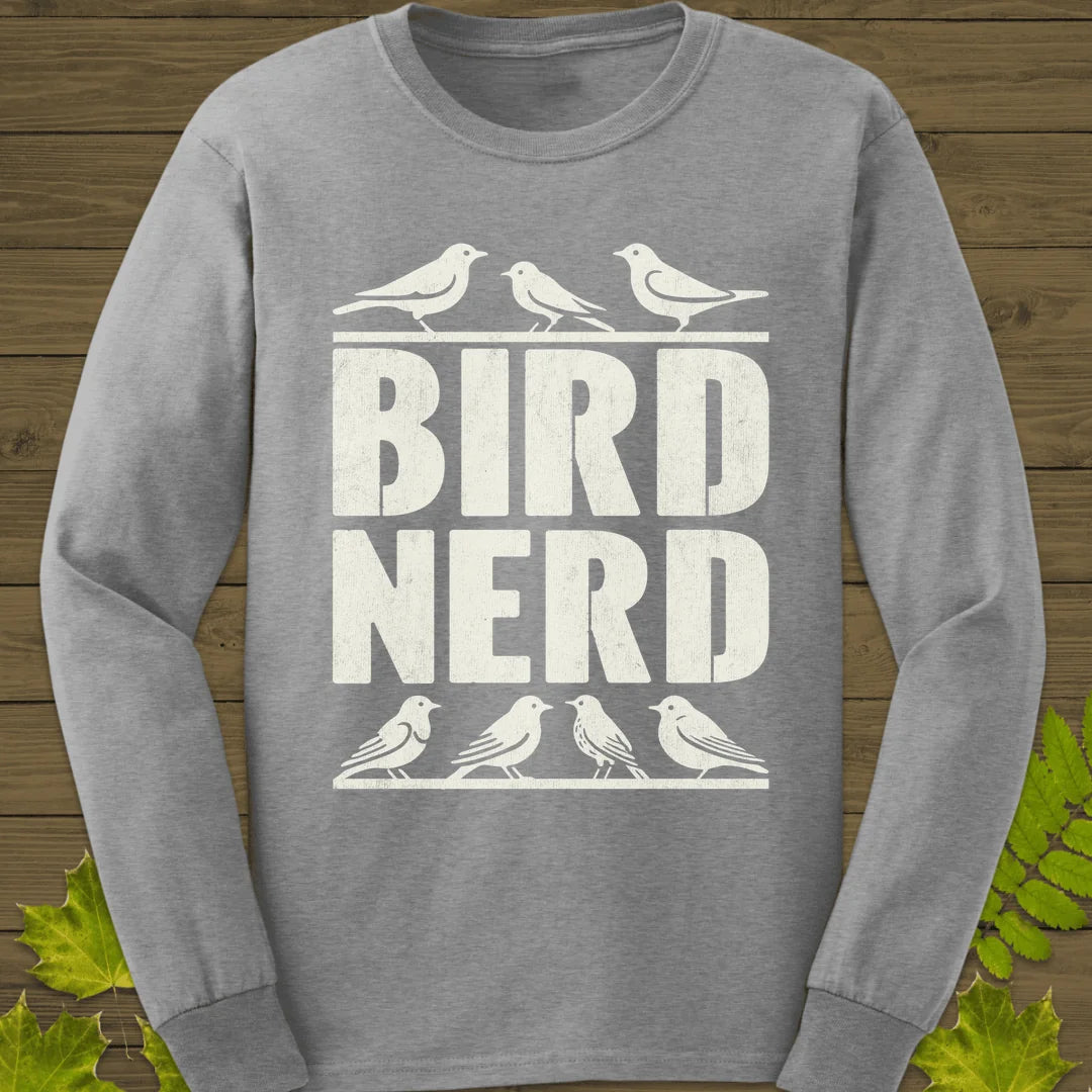 Bird Nerd Long Sleeve in Sport Grey