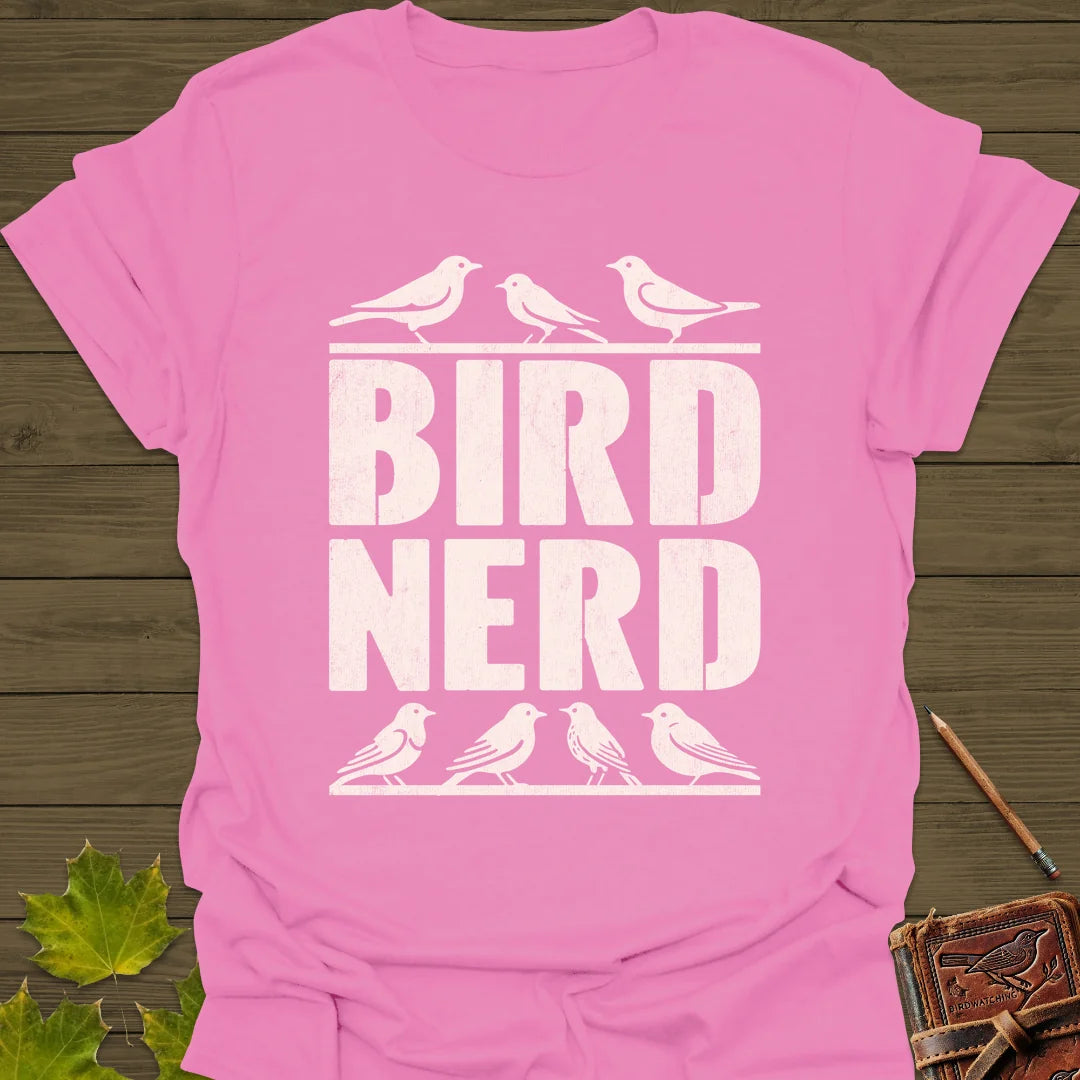 Bird Nerd T-Shirt in Azalea