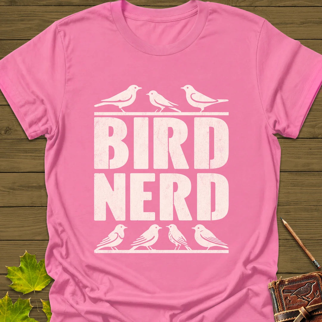 Bird Nerd T-Shirt in Azalea