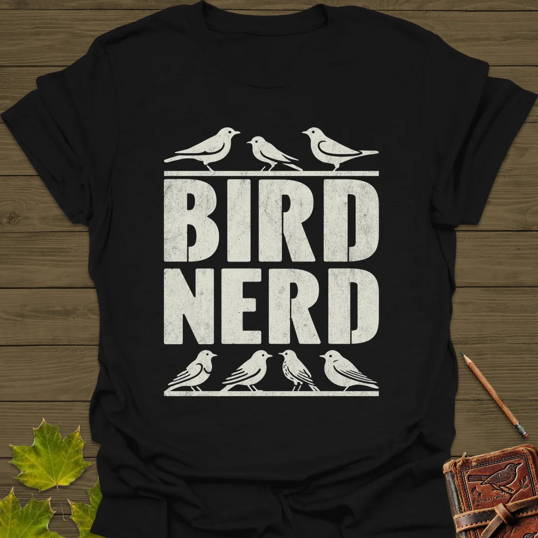 Bird Nerd T-Shirt in Black