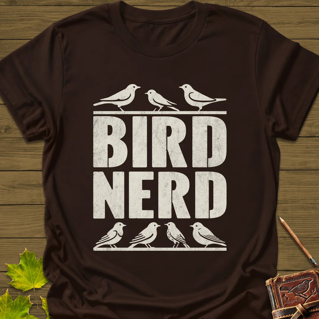 Bird Nerd T-Shirt in Dark Chocolate