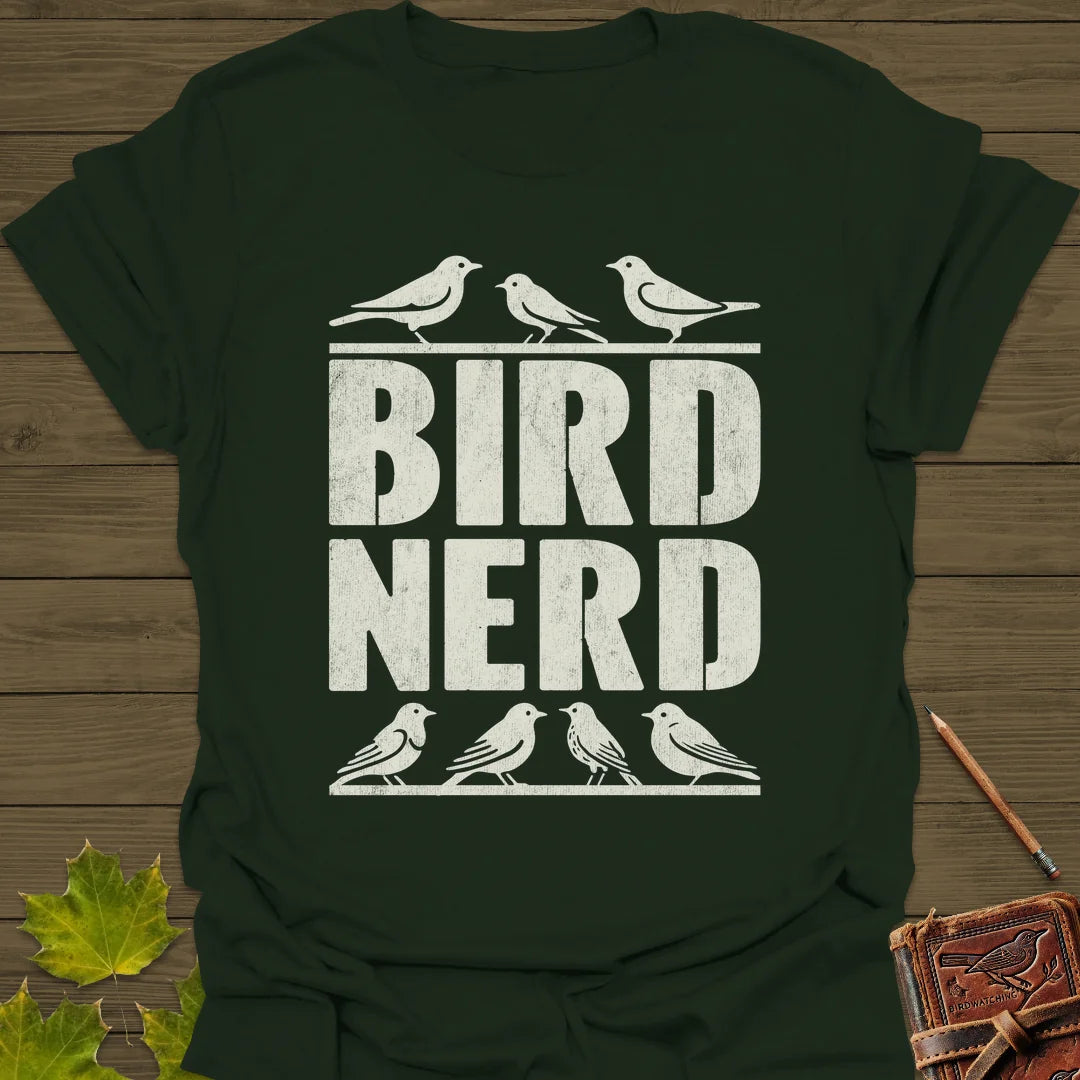 Bird Nerd T-Shirt in Forest Green